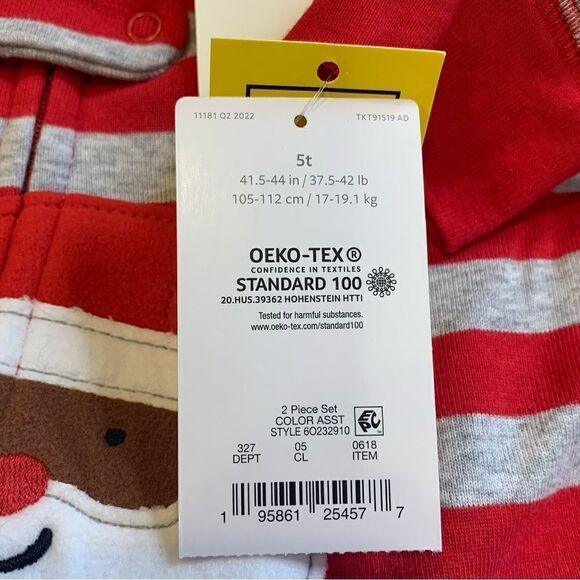 Children’s Size 5T Pair of Holiday Footed Pajamas - Picture 6 of 7